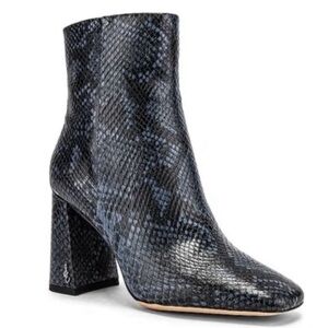 Sam Edelman Women’s CODIE Leather Navy Snake Skin Ankle Boots